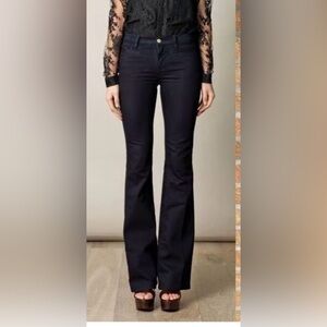 MIH marrahkesh Y2K mid rise kick flare Women's Dark Blue Jeans
